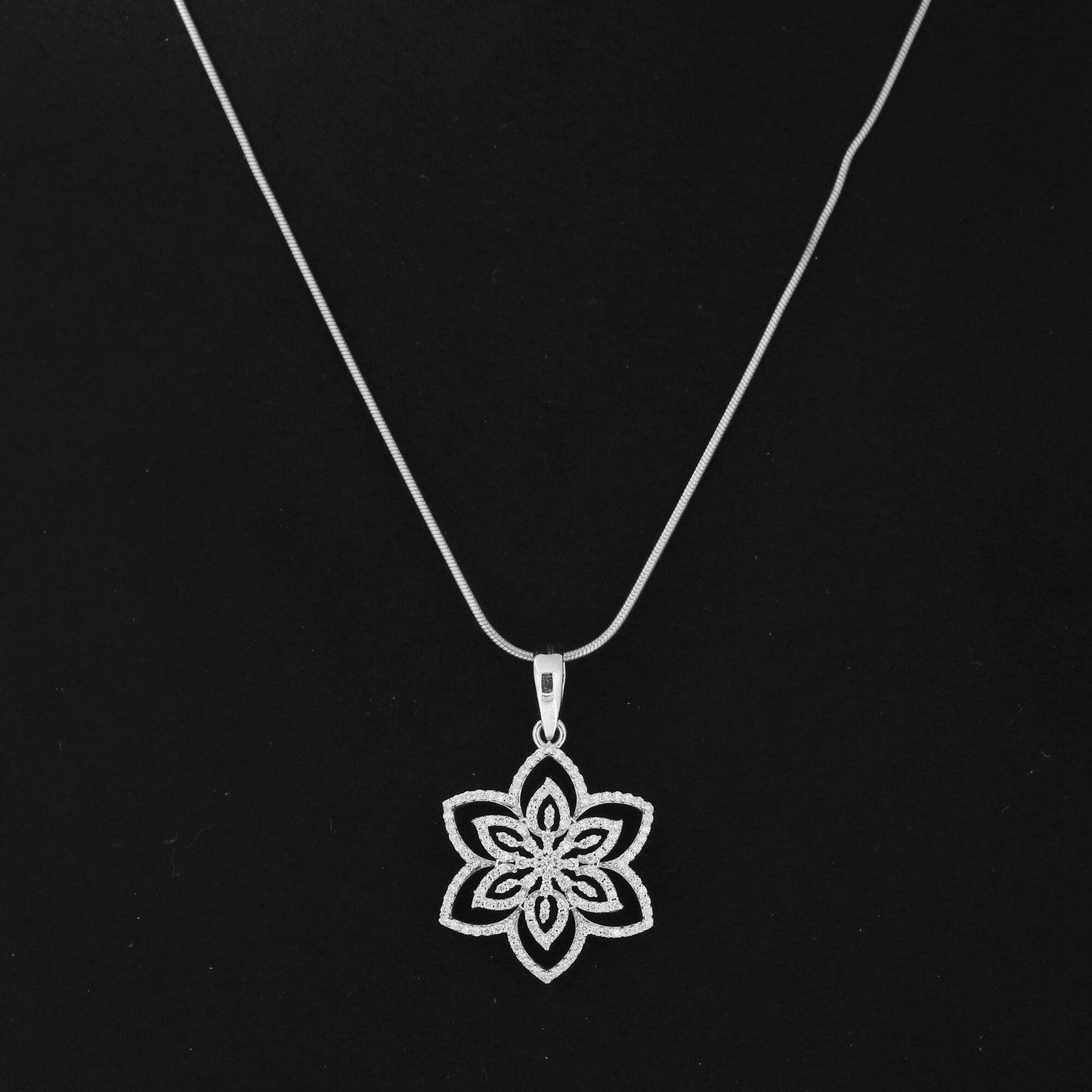 IGI Certified Lab Grown Diamond Round-Cut Micro-Pave Cluster Pendant Necklace — 14K/18K Solid Gold, Adjustable Chain