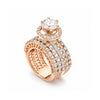 IGI Certified Lab Grown Diamond 1.76ct Round Dense Pavé Ring — 14K/18K Solid Gold