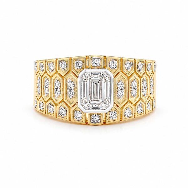 IGI Certified Lab Grown Diamond 0.57ct Heart Halo Cluster Ring — 14K/18K Solid Gold