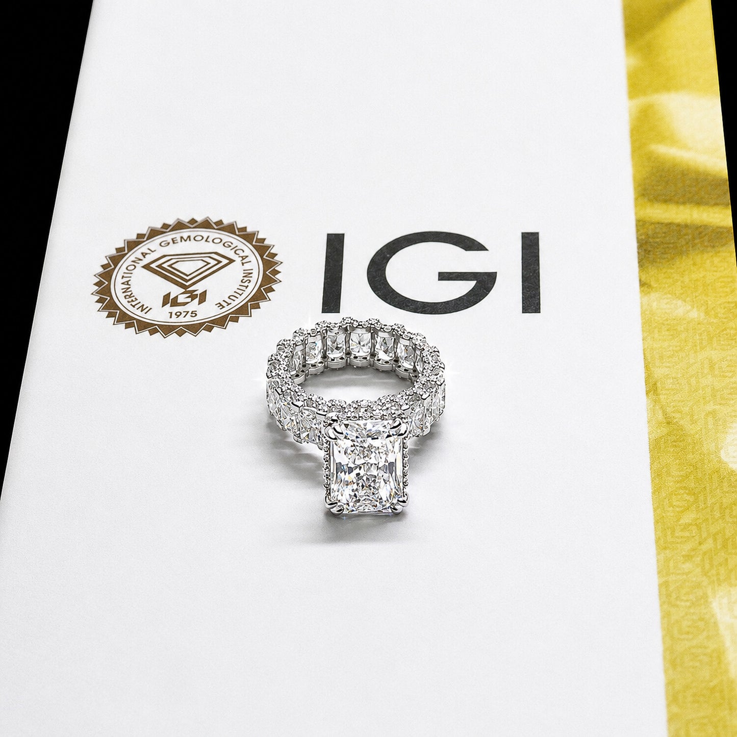 IGI Certified Lab Grown Diamond 5.06ct Round Solitaire Ring — 14K/18K Solid Gold