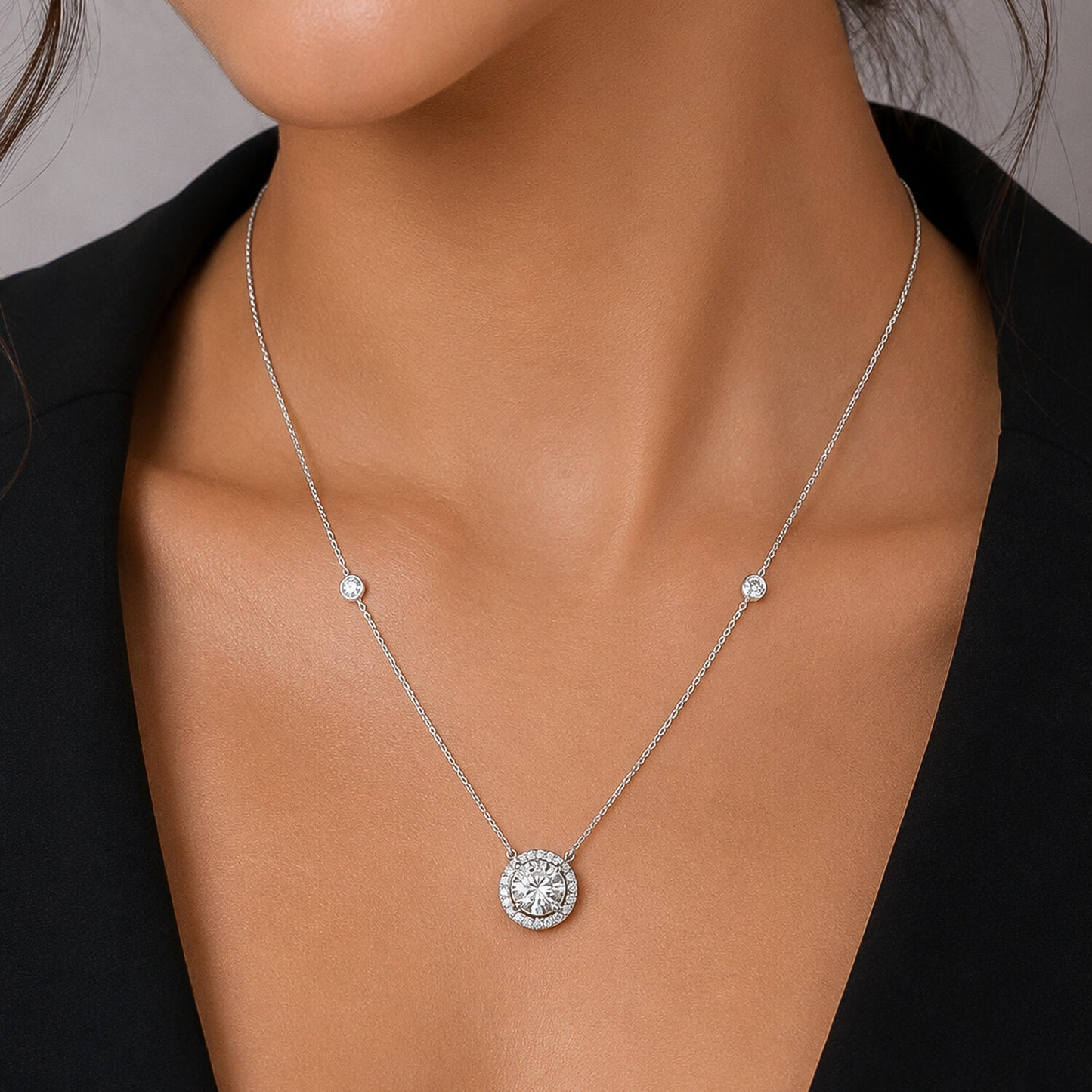 IGI Certified Lab Grown Diamond Emerald-Cut Solitaire Pendant Necklace — 18K Solid Gold, Adjustable Chain
