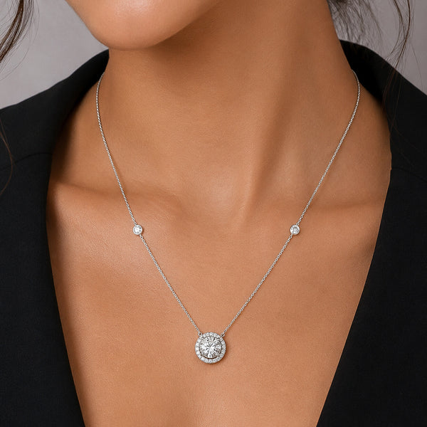 IGI Certified Lab Grown Diamond Emerald-Cut Solitaire Pendant Necklace — 18K Solid Gold, Adjustable Chain