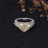 IGI Certified Lab Grown Diamond 3.7ct Heart Five-Stone Statement Ring — 14K/18K Solid Gold