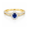 GIA-Style Certified Natural Diamond 0.84ct Round Pavé Halo Ring — 14K/18K Solid Gold