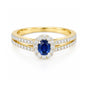 GIA-Style Certified Natural Diamond 0.84ct Round Pavé Halo Ring — 14K/18K Solid Gold
