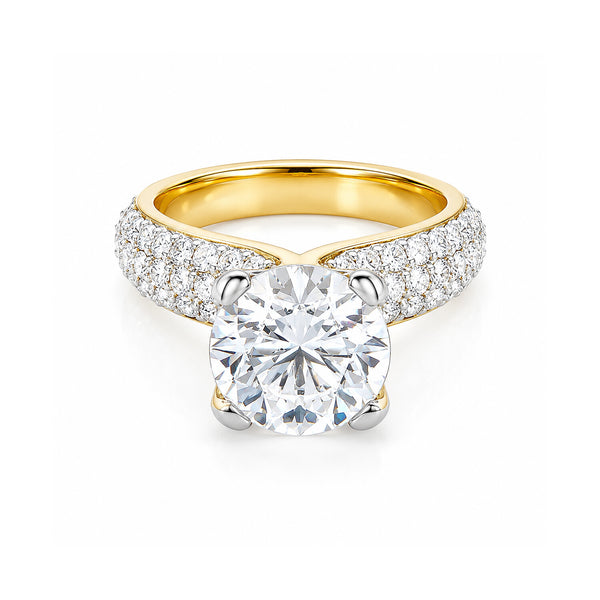 IGI Certified Lab Grown Diamond 1.16ct Round Pavé Cluster Ring — 14K/18K Solid Gold