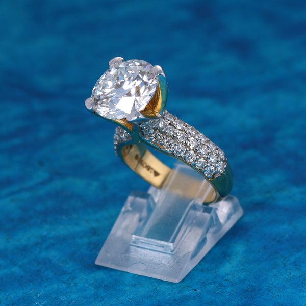 IGI Certified Lab Grown Diamond 1.16ct Round Pavé Cluster Ring — 14K/18K Solid Gold