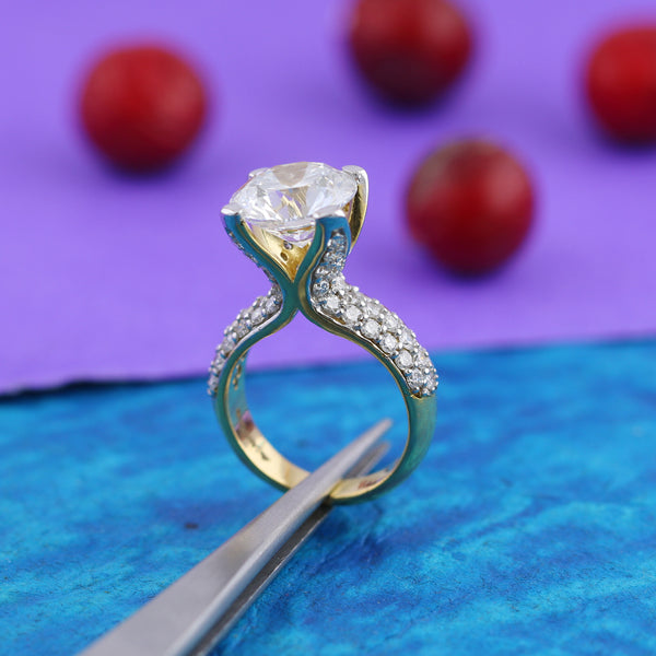 IGI Certified Lab Grown Diamond 1.16ct Round Pavé Cluster Ring — 14K/18K Solid Gold