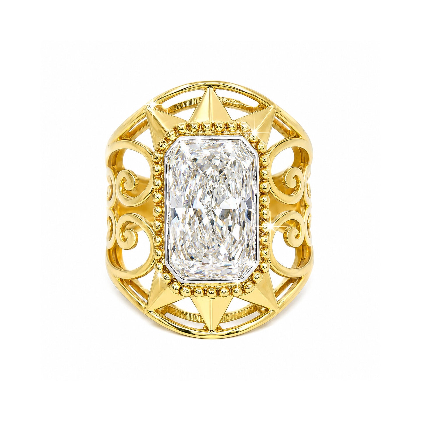 IGI Certified Lab Grown Diamond Emerald Solitaire Statement Ring — 14K/18K Solid Gold