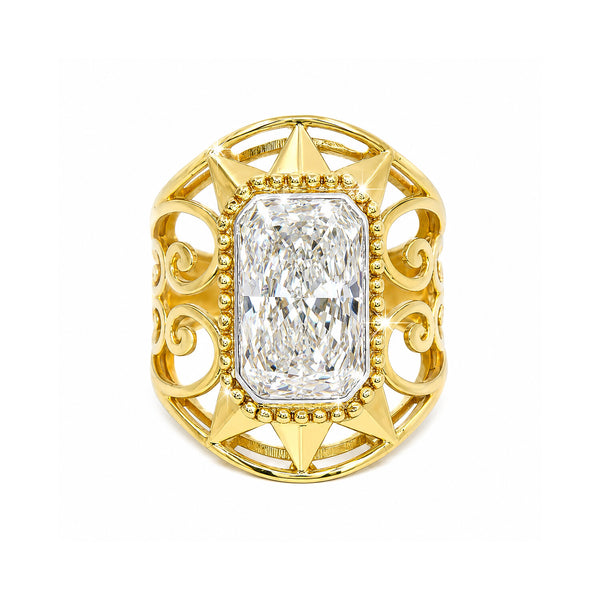 IGI Certified Lab Grown Diamond Emerald Solitaire Statement Ring — 14K/18K Solid Gold