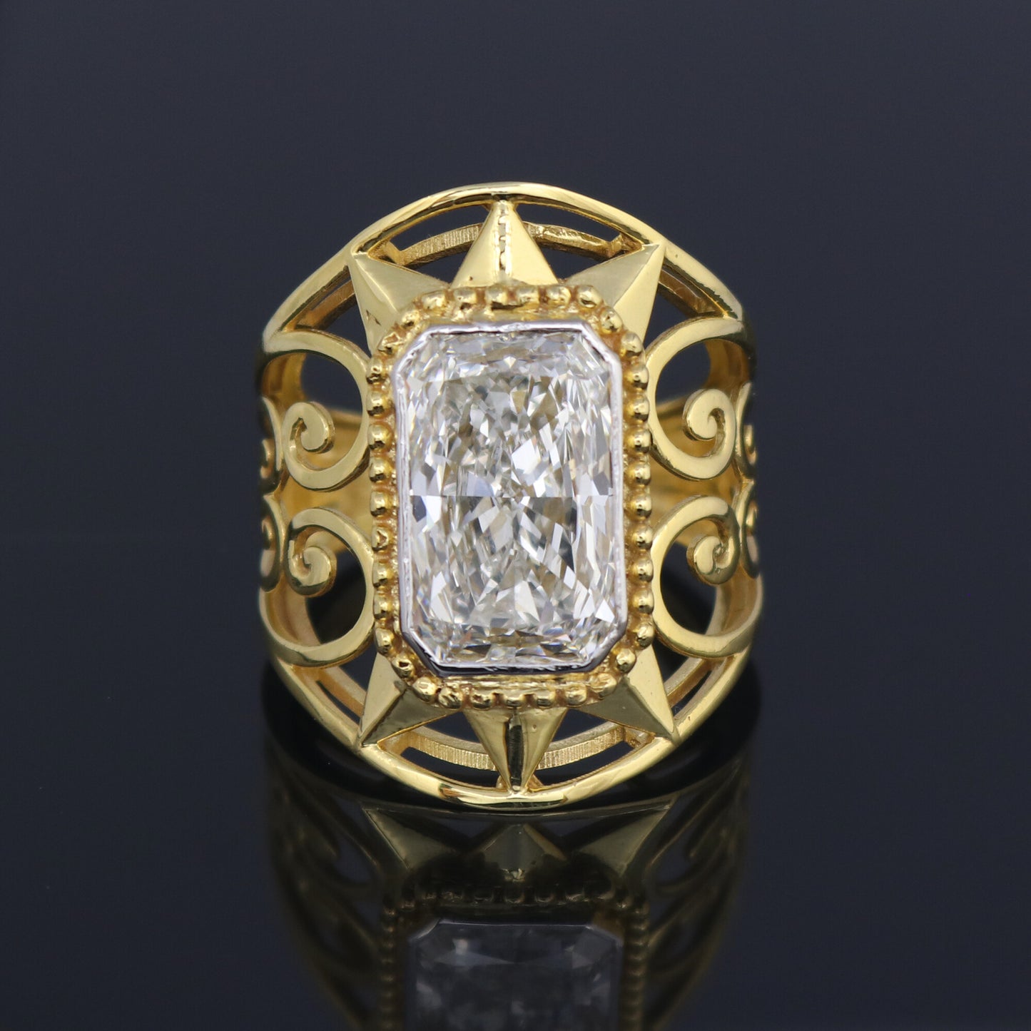 IGI Certified Lab Grown Diamond Emerald Solitaire Statement Ring — 14K/18K Solid Gold