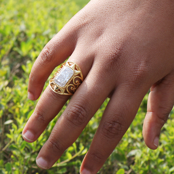 IGI Certified Lab Grown Diamond Emerald Solitaire Statement Ring — 14K/18K Solid Gold