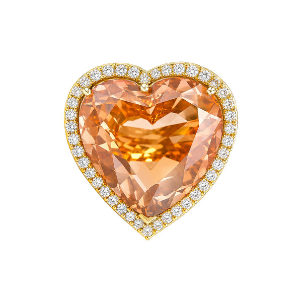 IGI Certified Lab Grown Diamond 0.25ct Heart Pavé Motif Ring — 14K/18K Solid Gold