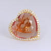 IGI Certified Lab Grown Diamond 0.25ct Heart Pavé Motif Ring — 14K/18K Solid Gold