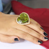 IGI Certified Lab Grown Diamond 0.25ct Heart Pavé Motif Ring — 14K/18K Solid Gold