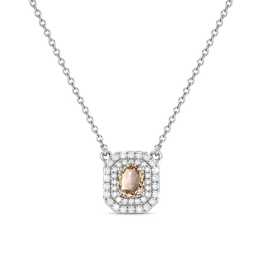 IGI Certified Lab Grown Diamond Emerald-Cut Solitaire Pendant Necklace — 18K Solid Gold, Adjustable Chain