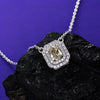 IGI Certified Lab Grown Diamond Emerald-Cut Solitaire Pendant Necklace — 18K Solid Gold, Adjustable Chain
