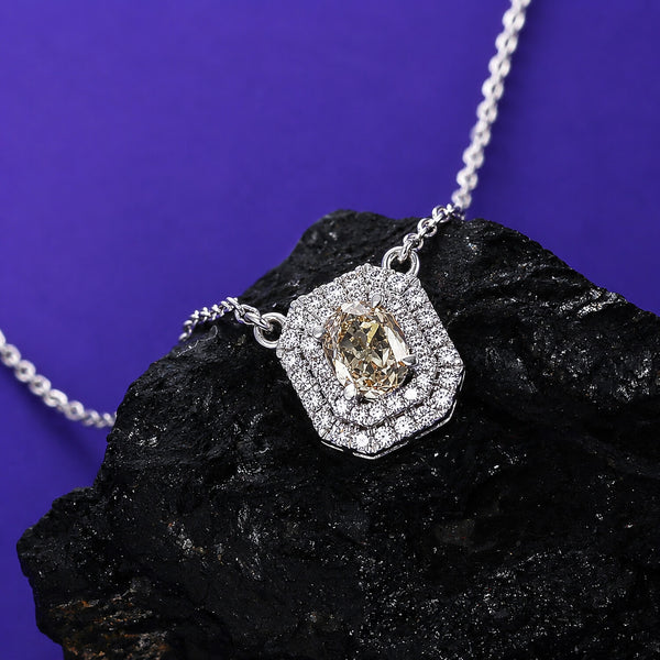 IGI Certified Lab Grown Diamond Emerald-Cut Solitaire Pendant Necklace — 18K Solid Gold, Adjustable Chain