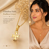 IGI Certified Lab Grown Diamond Fancy-Cut Solitaire Pendant Necklace — 18K Solid Gold, Adjustable Chain