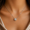 IGI Certified Lab Grown Diamond Round-Cut Cluster Pendant Necklace — 14K/18K Solid Gold, Adjustable Chain
