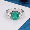 IGI Certified Lab Grown Diamond 0.7ct Emerald Three-Stone (Trilogy) Ring — 14K/18K Solid Gold