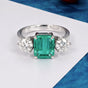 IGI Certified Lab Grown Diamond 0.7ct Emerald Three-Stone (Trilogy) Ring — 14K/18K Solid Gold