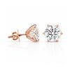 Lab Grown Diamond Accent Round Stud Earrings — Solid 14K / 18K Gold