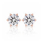 Lab Grown Diamond Accent Round Stud Earrings — Solid 14K / 18K Gold