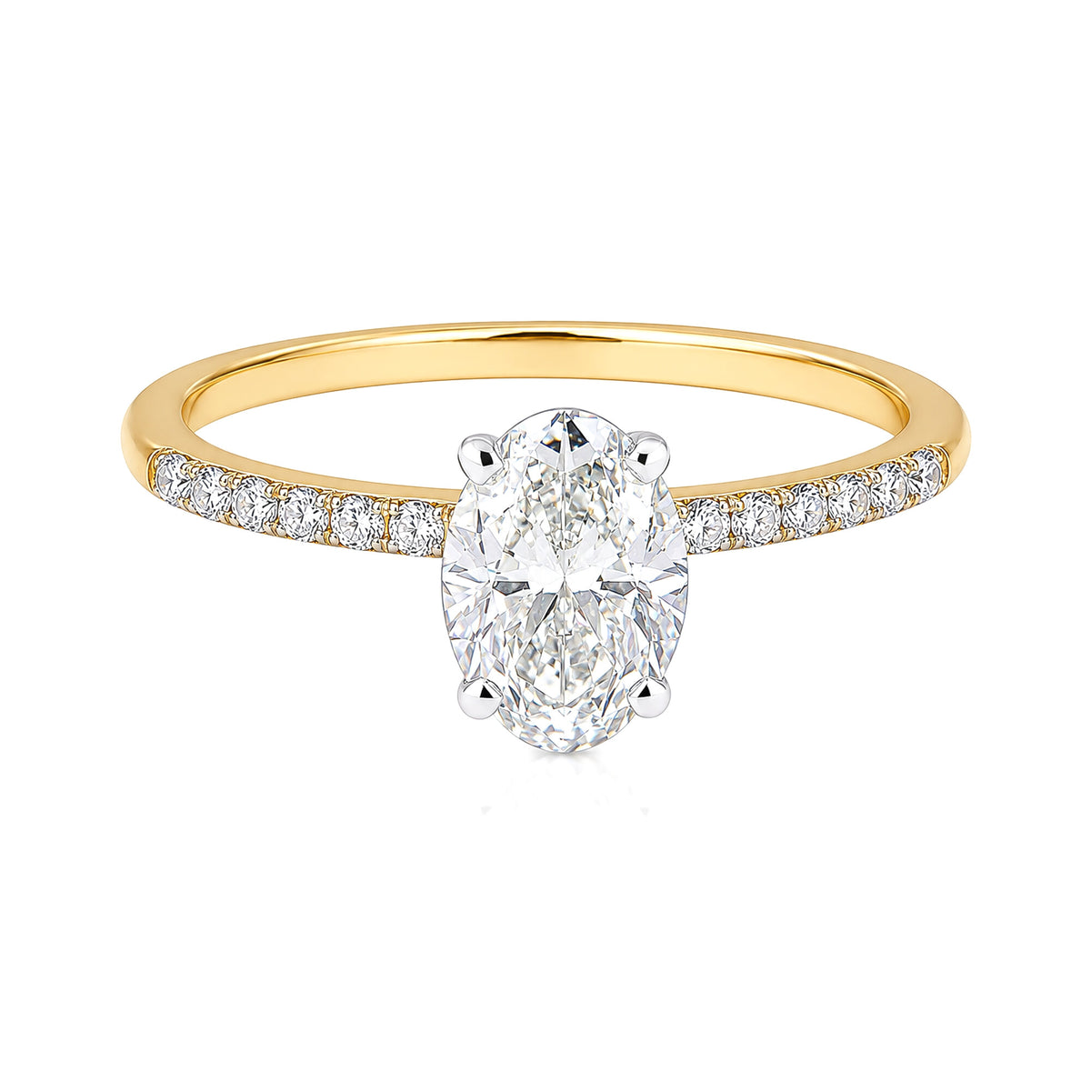 IGI Certified Lab Grown Diamond Oval-Cut Ring — Solid 14K and 18K Gold