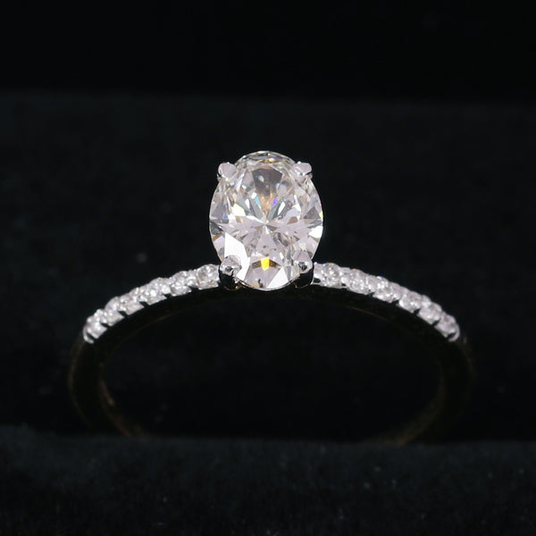 IGI Certified Lab Grown Diamond Oval-Cut Ring — Solid 14K and 18K Gold