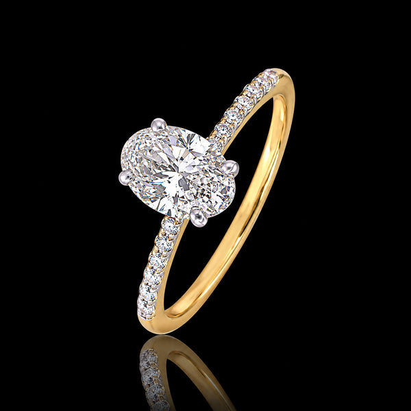 IGI Certified Lab Grown Diamond Oval-Cut Ring — Solid 14K and 18K Gold