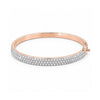 IGI Certified Lab Grown Diamond Wave Gold Bangle — 18K Solid Gold, 3.26 Carat