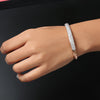 IGI Certified Lab Grown Diamond Wave Gold Bangle — 18K Solid Gold, 3.26 Carat