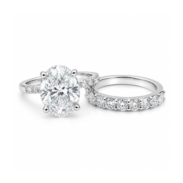 IGI Certified Lab Grown Diamond Oval-Cut Pave Cluster Ring — 18K Solid Gold