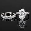 IGI Certified Lab Grown Diamond Oval-Cut Pave Cluster Ring — 18K Solid Gold