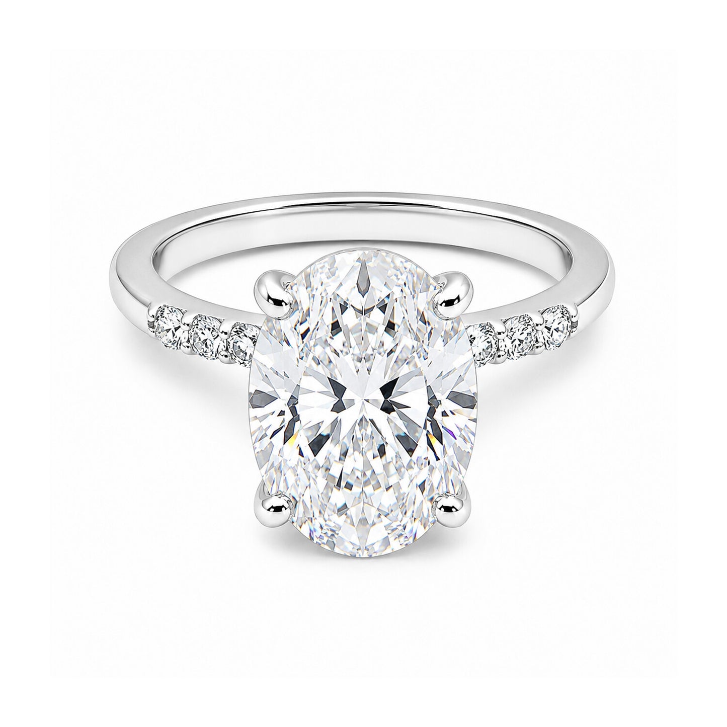 IGI Certified Lab Grown Diamond Oval Halo Ring, 0.28ct tw — 14K/18K Solid Gold