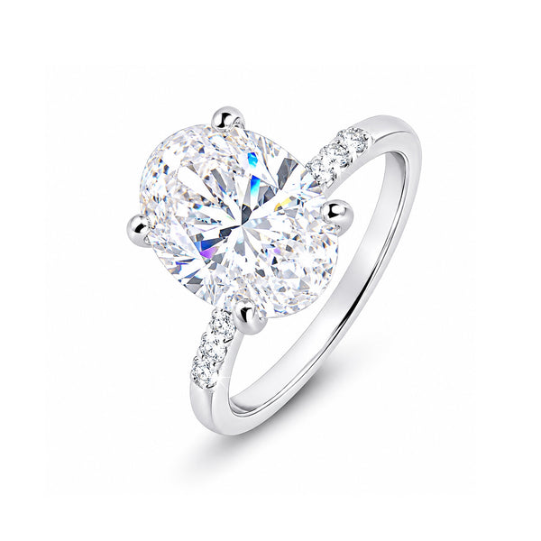 IGI Certified Lab Grown Diamond Oval-Cut Pave Cluster Ring — 14K/18K Solid Gold