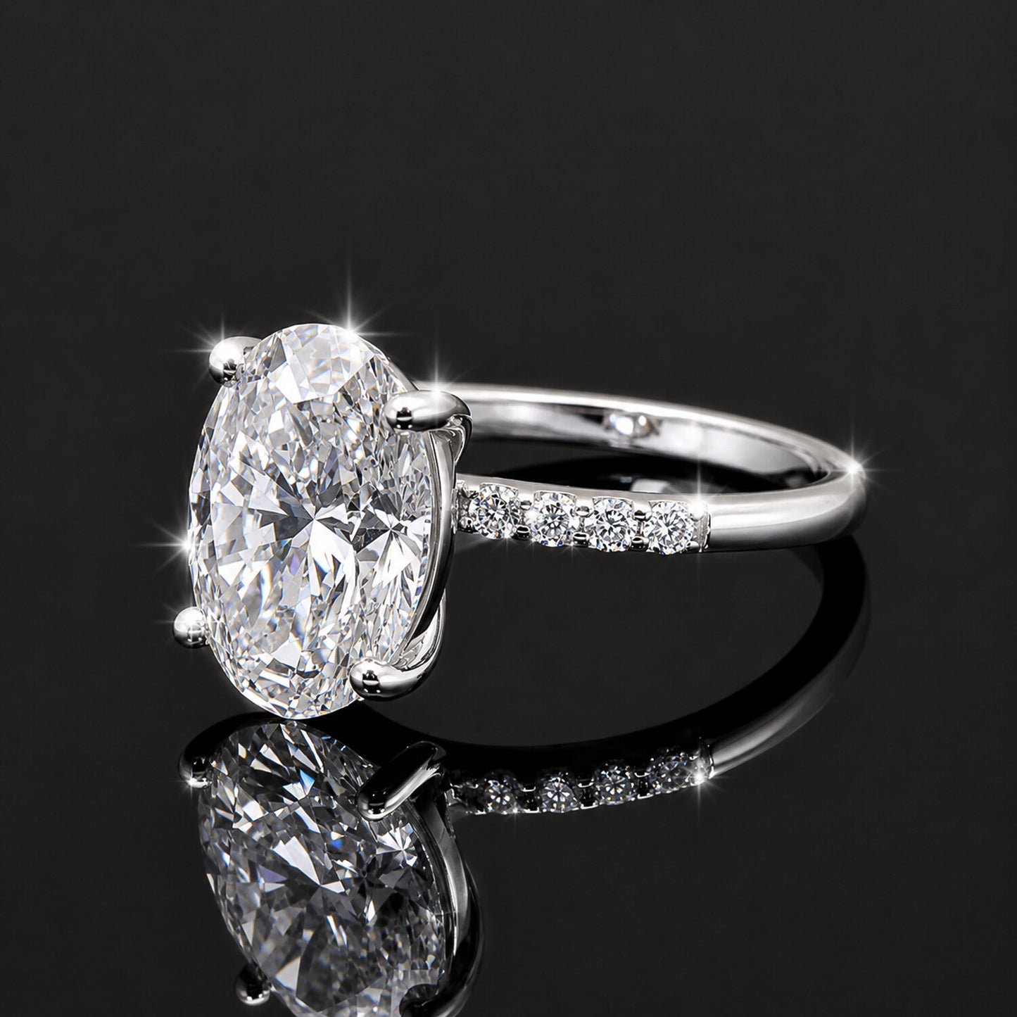 IGI Certified Lab Grown Diamond Oval Halo Ring, 0.28ct tw — 14K/18K Solid Gold