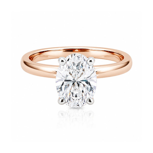 IGI Certified Lab Grown Diamond Oval-Cut Solitaire Ring — 14K/18K Solid Gold