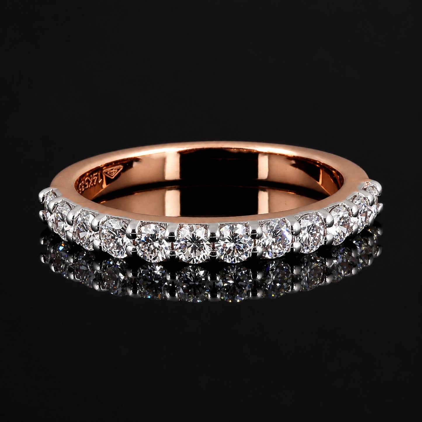 IGI Certified Lab Grown Diamond Round-Cut Pave Cluster Ring — 14K/18K Solid Gold