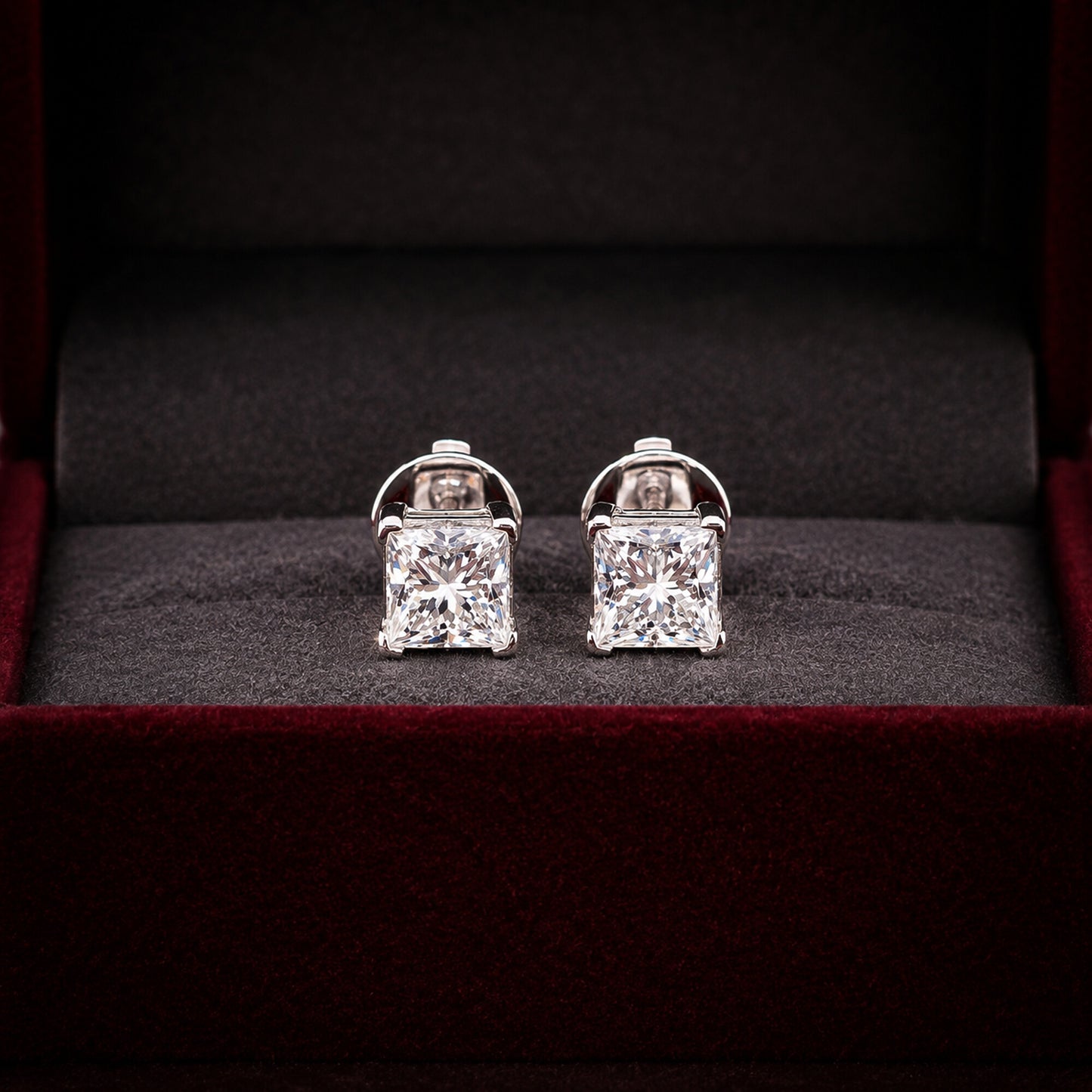 Lab Grown Diamond Accent Round Stud Earrings — Solid 14K / 18K Gold