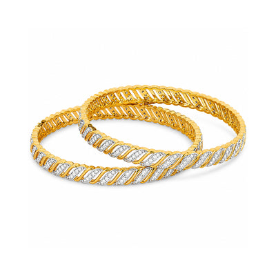 IGI Certified Lab Grown Diamond Pavé Cuff Bangle — 18K Solid Gold, 2.72 Carat