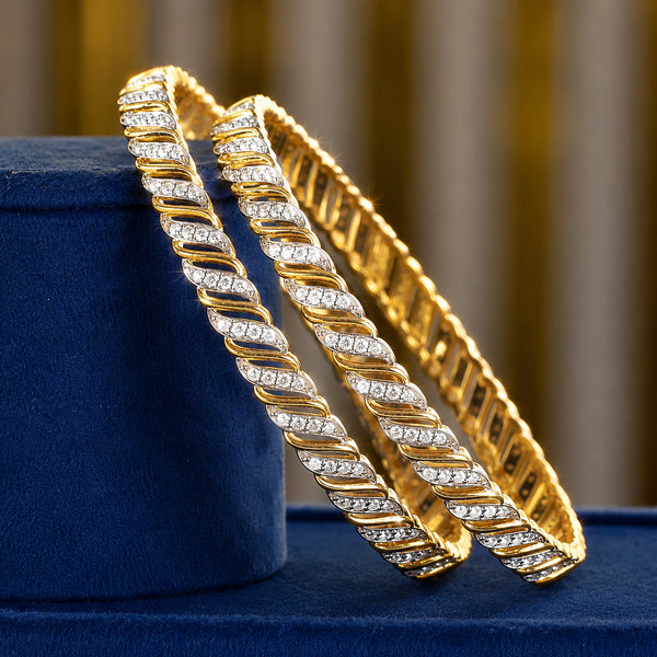 IGI Certified Lab Grown Diamond Pavé Cuff Bangle — 18K Solid Gold, 2.72 Carat