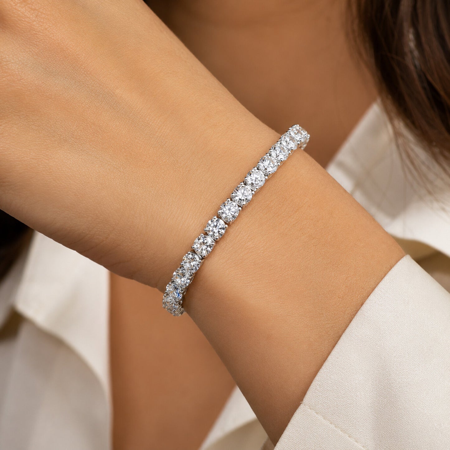IGI Certified Lab Grown Diamond Link Bracelet — 14K/18K Solid Gold, 5.85 Carat