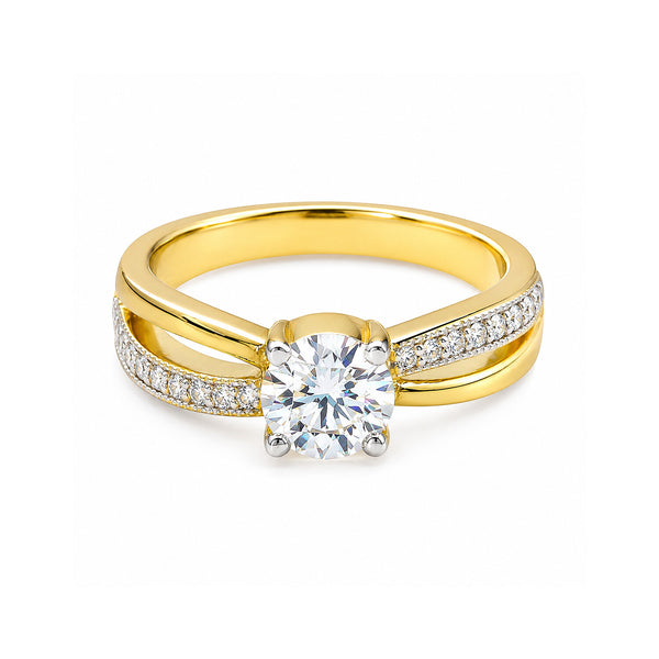 IGI Certified Lab Grown Diamond Round-Cut Ring — Solid 14K and 18K Gold