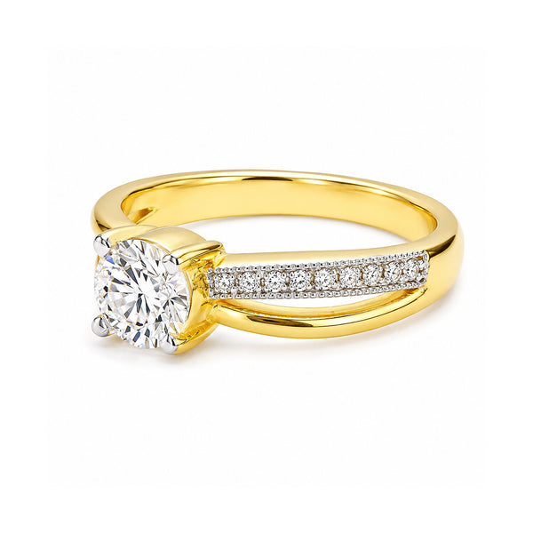 IGI Certified Lab Grown Diamond Round-Cut Ring — Solid 14K and 18K Gold