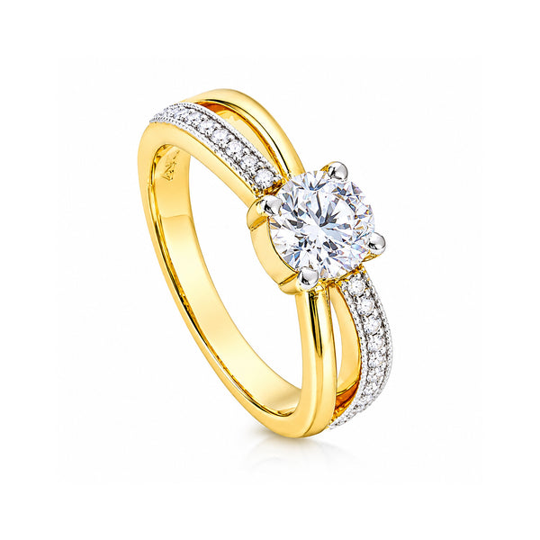IGI Certified Lab Grown Diamond Round-Cut Ring — Solid 14K and 18K Gold