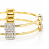 IGI Certified Lab Grown Diamond Dot Gold Bangle — 14K/18K Solid Gold, 1.87 Carat