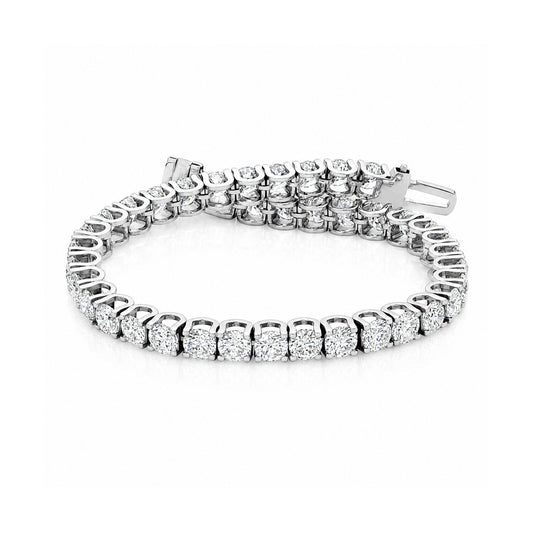 IGI Certified Lab Grown Diamond Tennis Bracelet — 18K Solid Gold, 5.4 Carat
