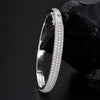 IGI Certified Lab Grown Diamond Half-Set Gold Bangle — 18K Solid Gold, 3.26 Carat